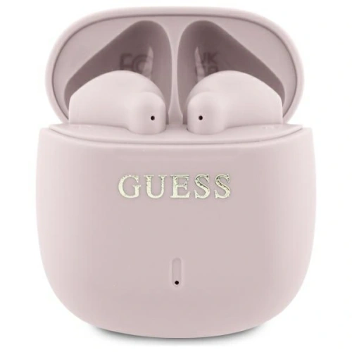 Kup Guess căști wireless Bluetooth in-ear GUTWSJ14ESGP TWS + stație de docking Logo clasic imprimat roz - GUE4191 - {ean13} - Sklep Home Screen