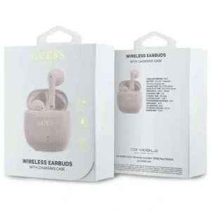 Kup Bezdrátová sluchátka do uší Guess Bluetooth GUTWSJ14ESGP TWS + dokovací stanice Printed Classic Logo růžová/pink - GUE4191 - {ean13} - Sklep Home Screen
