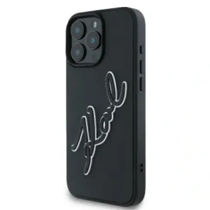 Kup Etui Karl Lagerfeld KLHCP16L3DRKSDLK Apple iPhone 16 Pro hardcase 3D Rubber Bicolor Signature černý/black - KLD21813 - {ean13} - Sklep Home Screen