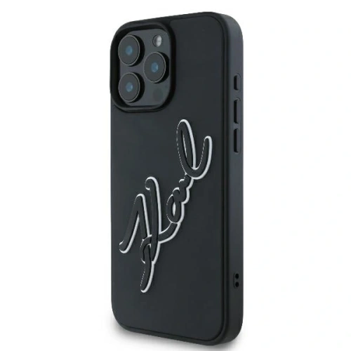 Kup Etui Karl Lagerfeld KLHCP16L3DRKSDLK Apple iPhone 16 Pro hardcase 3D Rubber Bicolor Signature czarny/black - KLD21813 - {ean13} - Sklep Home Screen