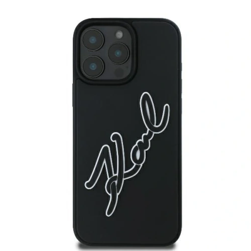 Kup Etui Karl Lagerfeld KLHCP16L3DRKSDLK Apple iPhone 16 Pro hardcase 3D Rubber Bicolor Signature czarny/black - KLD21813 - {ean13} - Sklep Home Screen