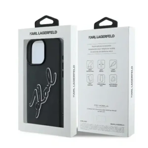 Kup Etui Karl Lagerfeld KLHCP16L3DRKSDLK Apple iPhone 16 Pro hardcase 3D Rubber Bicolor Signature czarny/black - KLD21813 - {ean13} - Sklep Home Screen