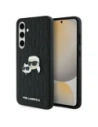 Karl Lagerfeld KLHCS24FEPGKLKCPK Samsung Galaxy S24 FE hardcase Monogram Karl&Chaoupette Head Pin fekete