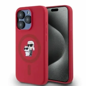 Kup Etui Karl Lagerfeld KLHMP15LSCMKCRHR Apple iPhone 15 Pro hardcase Silicone Karl&Choupette Heads Ring MagSafe czerwony/red - KLD21817 - {ean13} - Sklep Home Screen