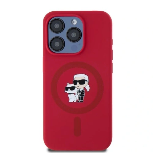 Kup Etui Karl Lagerfeld KLHMP15LSCMKCRHR Apple iPhone 15 Pro hardcase Silicone Karl&Choupette Heads Ring MagSafe czerwony/red - KLD21817 - {ean13} - Sklep Home Screen