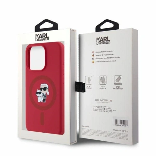 Kup Etui Karl Lagerfeld KLHMP15LSCMKCRHR Apple iPhone 15 Pro hardcase Silicone Karl&Choupette Heads Ring MagSafe czerwony/red - KLD21817 - {ean13} - Sklep Home Screen