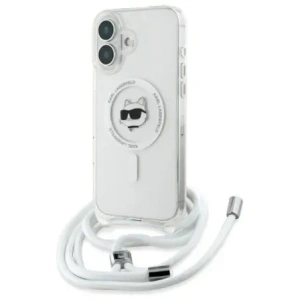 Buy Karl Lagerfeld KLHMP16SHCCHNT Apple iPhone 16 hardcase IML Choupette Head & Cord Magsafe transparent - KLD21819 - {ean13} - Home Screen Store Europe