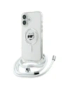 Etui Karl Lagerfeld KLHMP16SHCCHNT Apple iPhone 16 hardcase IML Choupette Head & Cord Magsafe transparent