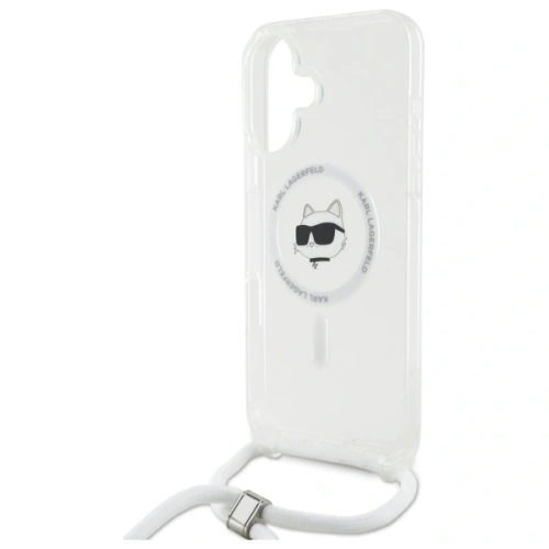 Buy Karl Lagerfeld KLHMP16SHCCHNT Apple iPhone 16 hardcase IML Choupette Head & Cord Magsafe transparent - KLD21819 - {ean13} - Home Screen Store Europe