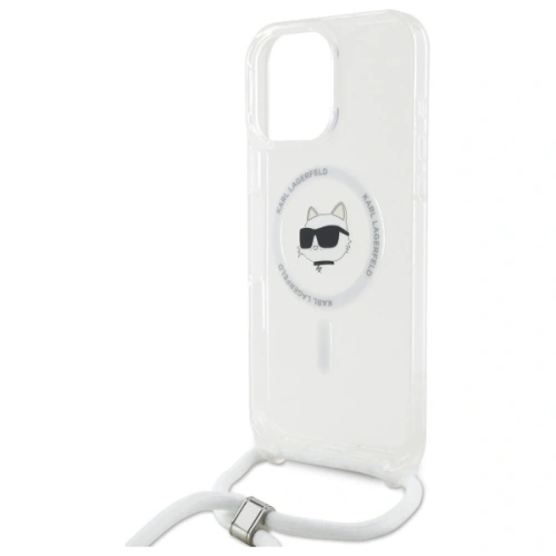 Buy Karl Lagerfeld KLHMP16XHCCHNT Apple iPhone 16 Pro Max hardcase IML Choupette Head & Cord Magsafe transparent - KLD21820 - {ean13} - Home Screen Store Europe