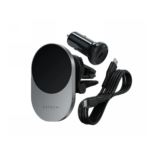 Kup Bezdrátová nabíječka do auta pro mřížku Satechi Qi2 Wireless Car Charger Qi2 15W MagSafe (space gray) - STH162 - {ean13} - Sklep Home Screen