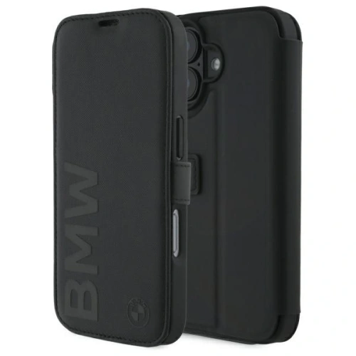 Kup Etui BMW BMBKP16S23RMRLK Apple iPhone 16 kniha pouzdro Signature Leather Wordmark černý/black - BMW733 - {ean13} - Sklep Home Screen
