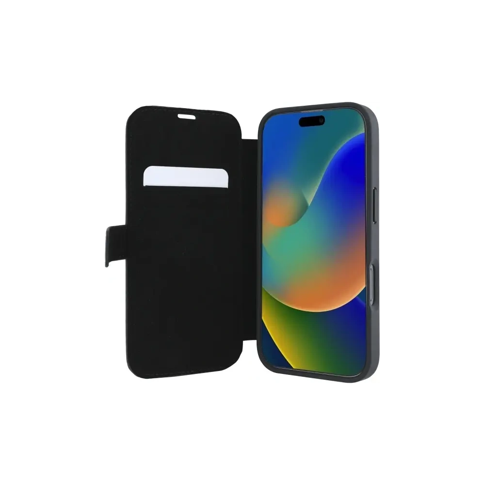 Etui BMW BMBKP16S23RMRLK Apple iPhone 16 bookcase Signature Leather Wordmark czarny/black