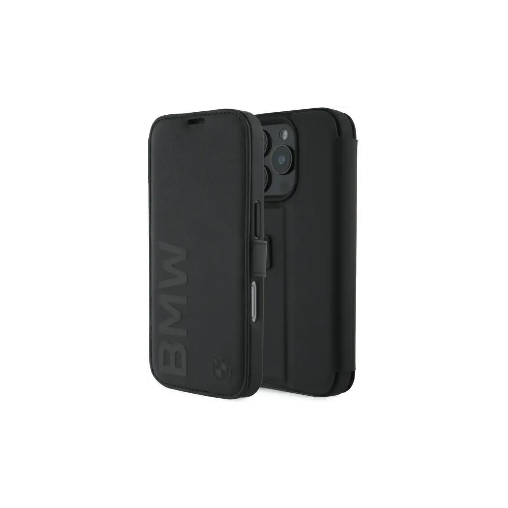 Etui BMW BMBKP16X23RMRLK Apple iPhone 16 Pro Max bookcase Signature Leather Wordmark czarny/black