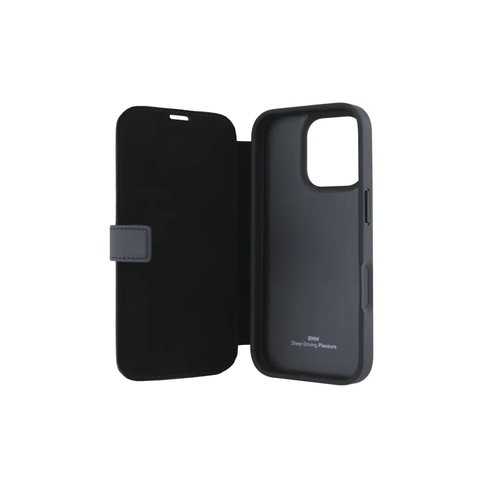 Etui BMW BMBKP16X23RMRLK Apple iPhone 16 Pro Max bookcase Signature Leather Wordmark czarny/black