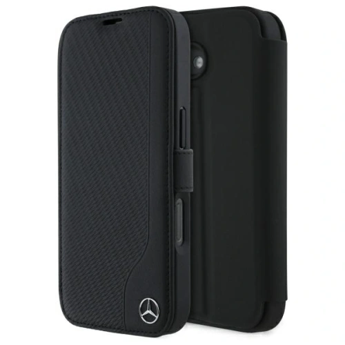 Kup Etui Mercedes MEBKP16S23RBGVK Apple iPhone 16 kniha pouzdro Kožené Dřevo Imitace černá/black - MRS299 - {ean13} - Sklep Home Screen
