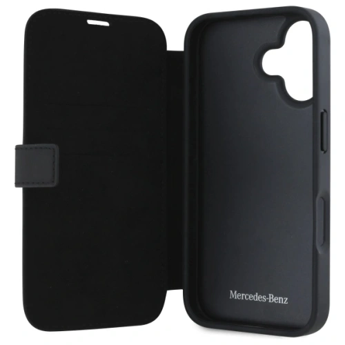 Kup Etui Mercedes MEBKP16S23RBGVK Apple iPhone 16 kniha pouzdro Kožené Dřevo Imitace černá/black - MRS299 - {ean13} - Sklep Home Screen