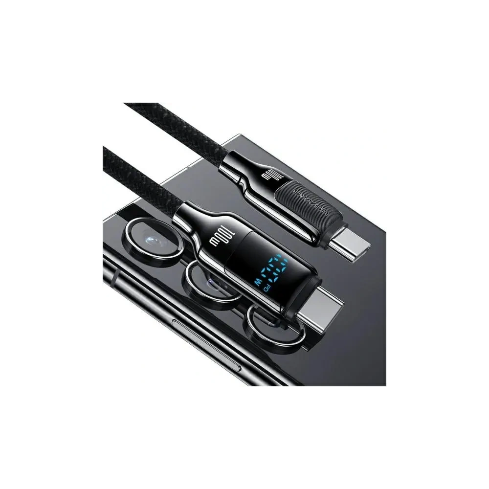 Kabel USAMS US-SJ742 USB-C / USB-C Digital Display Zinc Alloy Fast Charging Data Cable HX Series 100W 1,2m 