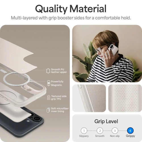 Kup Etui Spigen Cyrill Kajuk Mag MagSafe Apple iPhone 16 Cream - SPN16563 - {ean13} - Sklep Home Screen