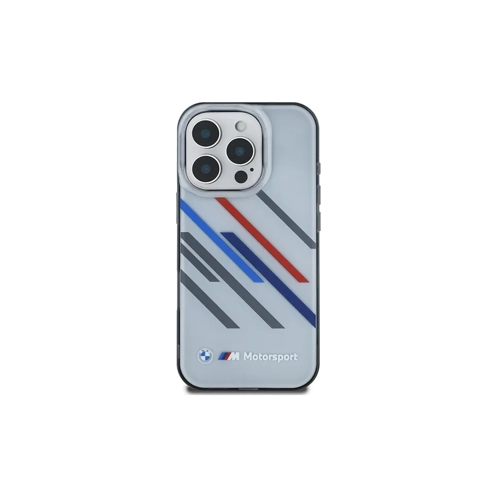 Etui BMW BMHCP16L23HTRAG Apple iPhone 16 Pro hardcase Motorsport IML Random Stripes szary/grey
