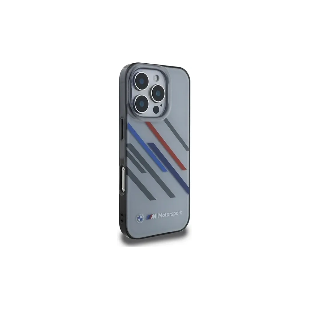Etui BMW BMHCP16L23HTRAG Apple iPhone 16 Pro hardcase Motorsport IML Random Stripes szary/grey