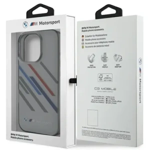 Kup Etui BMW BMHCP16L23HTRAG Apple iPhone 16 Pro hardcase Motorsport IML Random Stripes szary/grey - BMW736 - {ean13} - Sklep Home Screen
