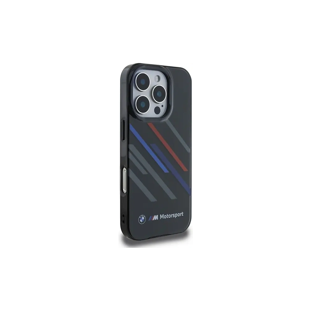 Etui BMW BMHCP16L23HTRAK Apple iPhone 16 Pro hardcase Motorsport IML Random Stripes czarny/black