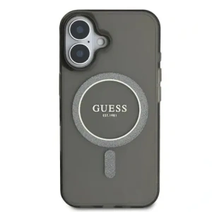Kup Guess GUHMP16MHFGEREK Apple iPhone 16 Plus hardcase IML Glitter Circle MagSafe negru - GUE4194 - {ean13} - Sklep Home Screen