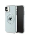 Karl Lagerfeld KLHMN61HLSCHH Apple iPhone 11 / XR Hartschale IML Metall Choupette Kopf MagSafe weiß