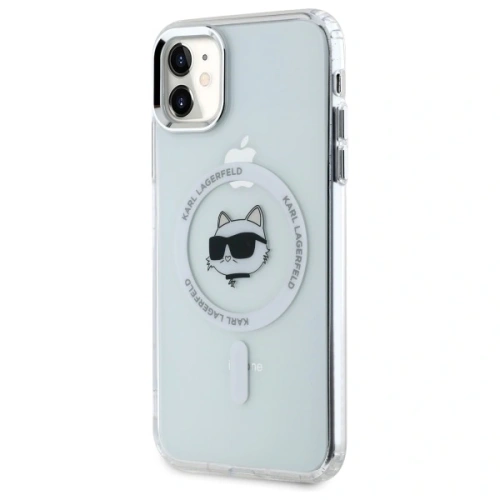 Kup Karl Lagerfeld KLHMN61HLSCHH Apple iPhone 11 / XR Hartschale IML Metall Choupette Kopf MagSafe weiß - KLD21821 - {ean13} - Sklep Home Screen