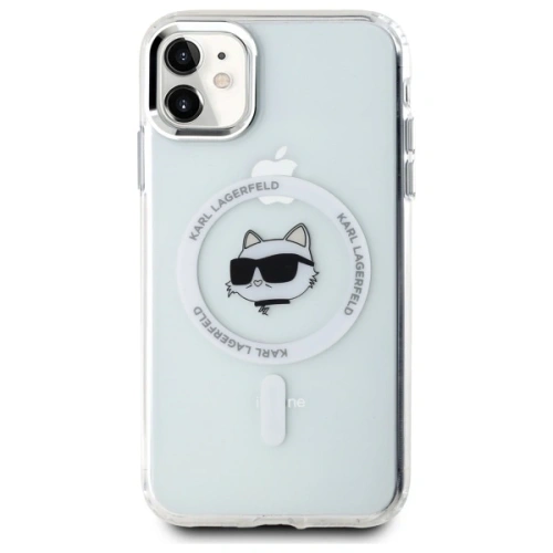 Kup Karl Lagerfeld KLHMN61HLSCHH Apple iPhone 11 / XR Hartschale IML Metall Choupette Kopf MagSafe weiß - KLD21821 - {ean13} - Sklep Home Screen