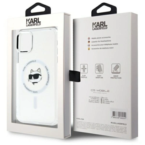 Kup Karl Lagerfeld KLHMN61HLSCHH Apple iPhone 11 / XR Hartschale IML Metall Choupette Kopf MagSafe weiß - KLD21821 - {ean13} - Sklep Home Screen