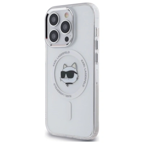 Kup Karl Lagerfeld KLHMP13LHLSCHH Apple iPhone 13 Pro keménytok IML Fém Choupette Fej MagSafe fehér - KLD21823 - {ean13} - Sklep Home Screen