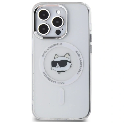Kup Karl Lagerfeld KLHMP13LHLSCHH Apple iPhone 13 Pro Hartschale IML Metall Choupette Kopf MagSafe weiß - KLD21823 - {ean13} - Sklep Home Screen