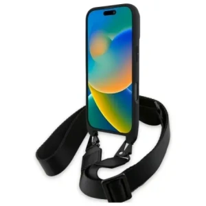 Buy BMW BMHCP16L23PSVTK Apple iPhone 16 Pro hardcase M Edition Carbon Tricolor Lines & Strap black - BMW740 - {ean13} - Home Screen Store Europe
