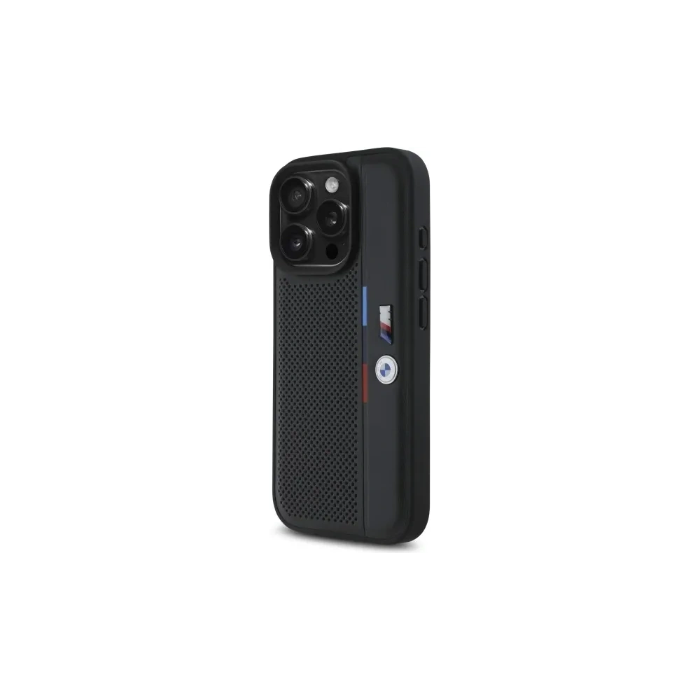 Etui BMW BMHCP16L23PUPVK Apple iPhone 16 Pro hardcase M Perforated Tricolor Detail Line czarny/black