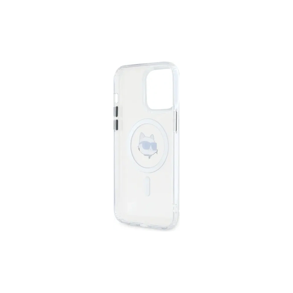 Etui Karl Lagerfeld KLHMP14XHLSCHH Apple iPhone 14 Pro Max hardcase IML Metal Choupette Head MagSafe biały/white