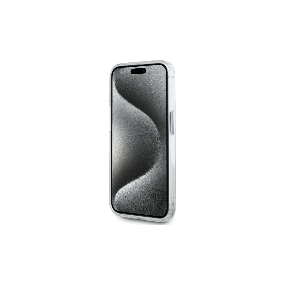 Etui Karl Lagerfeld KLHMP15LHLSKCH Apple iPhone 15 Pro hardcase IML Metal Karl&Choupette Head MagSafe biały/white