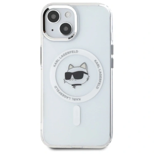 Buy Karl Lagerfeld KLHMP15MHLSCHH Apple iPhone 15 Plus hardcase IML Metal Choupette Head MagSafe white - KLD21829 - {ean13} - Home Screen Store Europe