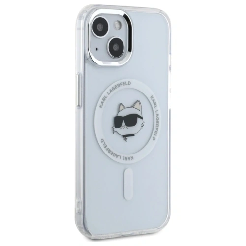 Buy Karl Lagerfeld KLHMP15MHLSCHH Apple iPhone 15 Plus hardcase IML Metal Choupette Head MagSafe white - KLD21829 - {ean13} - Home Screen Store Europe