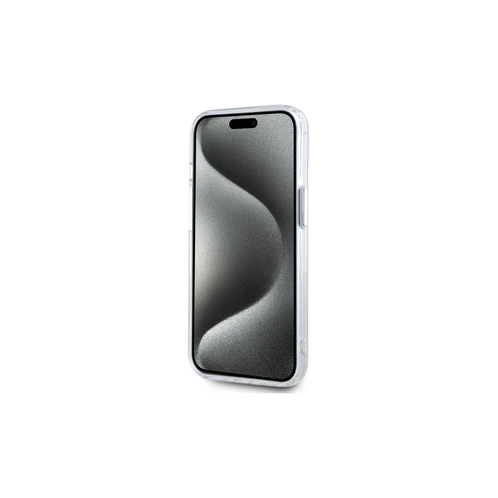 Etui Karl Lagerfeld KLHMP15MHLSCHH Apple iPhone 15 Plus hardcase IML Metal Choupette Head MagSafe biały/white