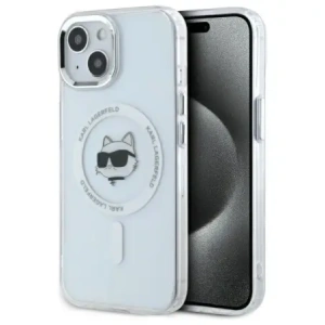 Kup Etui Karl Lagerfeld KLHMP15SHLSCHH Apple iPhone 15 hardcase IML Metal Choupette Head MagSafe biały/white - KLD21830 - {ean13} - Sklep Home Screen