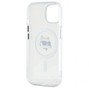 Buy Karl Lagerfeld KLHMP15SHLSCHH Apple iPhone 15 hardcase IML Metal Choupette Head MagSafe white - KLD21830 - {ean13} - Home Screen Store Europe