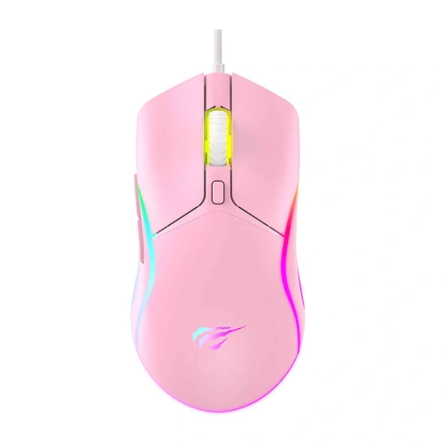 Kup Havit MS1029 RGB mouse de gaming cu fir, 7 butoane (roz) - HVT304 - {ean13} - Sklep Home Screen