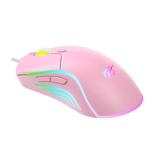 Kup Havit MS1029 RGB mouse de gaming cu fir, 7 butoane (roz) - HVT304 - {ean13} - Sklep Home Screen