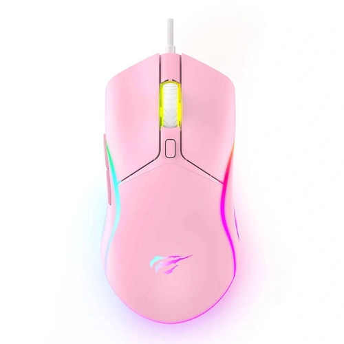 Kup Przewodowa mysz gamingowa Havit MS1029 RGB, 7 przycisków (różowa) - HVT304 - {ean13} - Sklep Home Screen