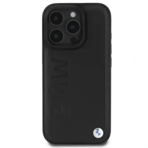 Kup BMW BMHCP16LSLLBK Apple iPhone 16 Pro hardcase din piele cu ștanțare caldă negru - BMW745 - {ean13} - Sklep Home Screen