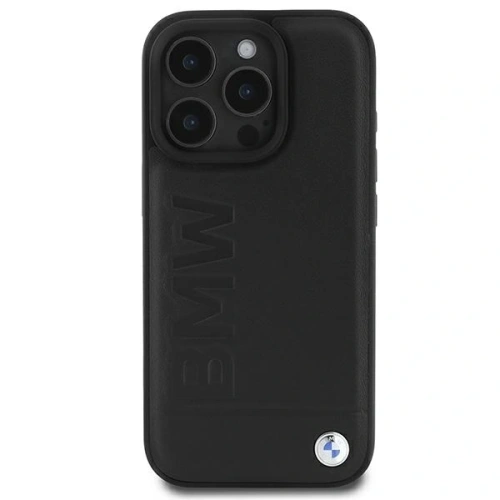 Kup BMW BMHCP16LSLLBK Apple iPhone 16 Pro hardcase din piele cu ștanțare caldă negru - BMW745 - {ean13} - Sklep Home Screen