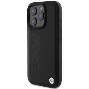 Kup BMW BMHCP16LSLLBK Apple iPhone 16 Pro hardcase din piele cu ștanțare caldă negru - BMW745 - {ean13} - Sklep Home Screen