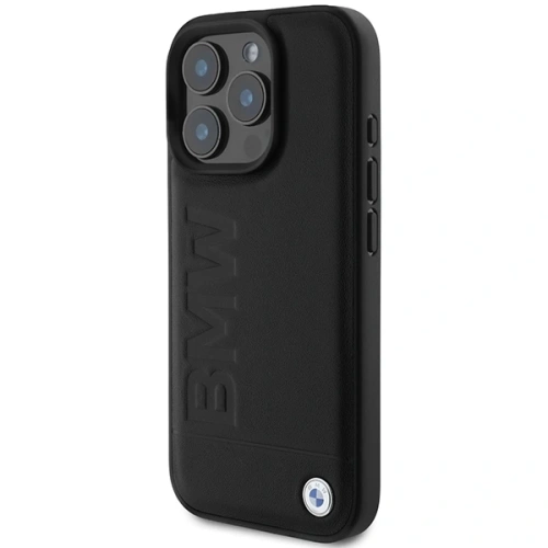 Kup BMW BMHCP16LSLLBK Apple iPhone 16 Pro hardcase din piele cu ștanțare caldă negru - BMW745 - {ean13} - Sklep Home Screen